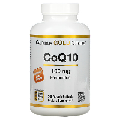 

California Gold Nutrition, CoQ10, 100 mg, 360 Veggie Softgels