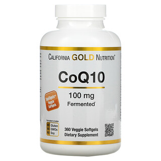 California Gold Nutrition, CoQ10, 100 mg, 360 Cápsulas Softgel Vegetais