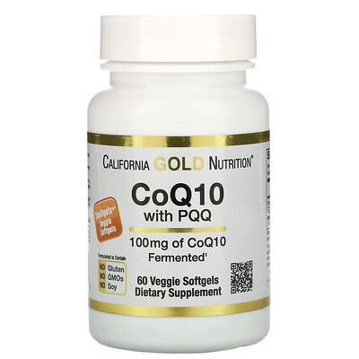 

California Gold Nutrition Коэнзим Q10 с PQQ, 100 мг, 60 растительных капсул