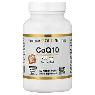 California Gold Nutrition, CoQ10, 200 mg, 120 de capsule moi vegetale