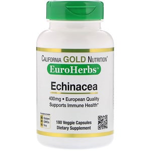Отзывы о California Gold Nutrition, Echinacea, EuroHerbs, Whole Powder, 400 mg, 180 Veggie Capsules