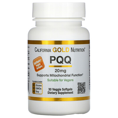 California Gold Nutrition пирролохинолинхинон, 20 мг, 30 растительных капсул