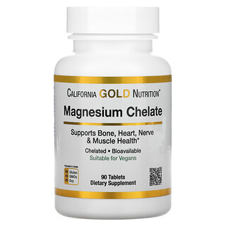 California Gold Nutrition, Magnesium-Chelat, 210 mg, 90 Tabletten