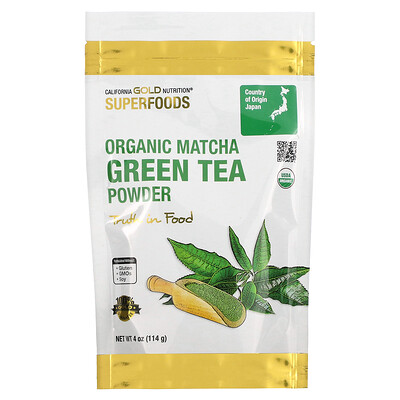 California Gold Nutrition, SUPERFOOD - Organic Matcha Green Tea Powder, 4 oz
