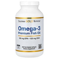 California Gold Nutrition, Omega-3, Premium-Fischöl, 240 Fischgelatine-Weichkapseln