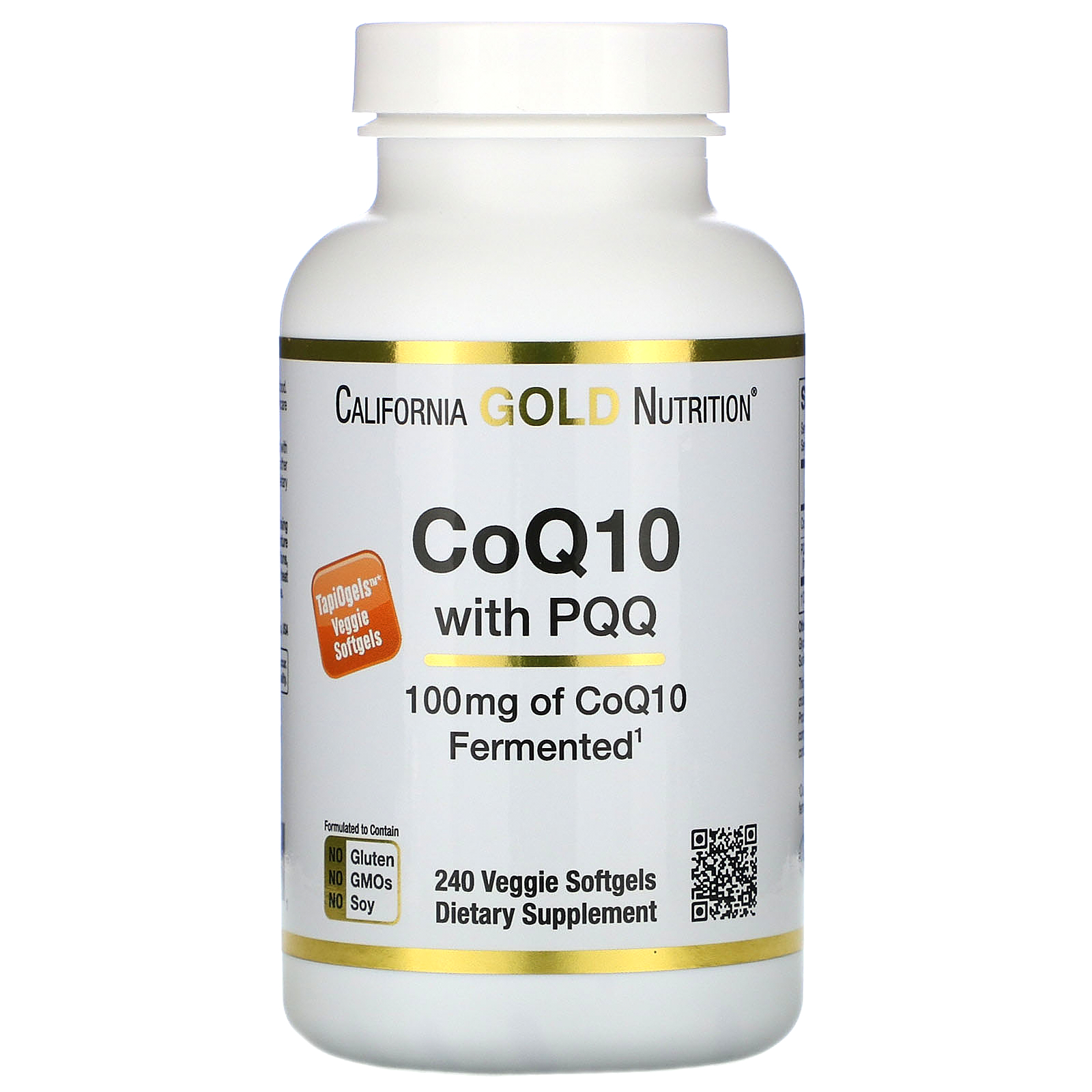 California Gold Nutrition Coq10 100 Mg Pqq 10 Mg 240 Veggie Softgels