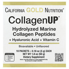 CollagenUP®, пептиди гідролізованого морського колагену з гіалуроновою кислотою та вітаміном C, без добавок, 10 пакетиків по 5 г (0,18 унції)