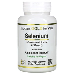 Отзывы о California Gold Nutrition, Selenium, Yeast-Free, 200 mcg, 180 Veggie Capsules