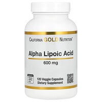 California Gold Nutrition, Alpha Lipoic Acid, 600 mg, 120 Kapsul Sayuran