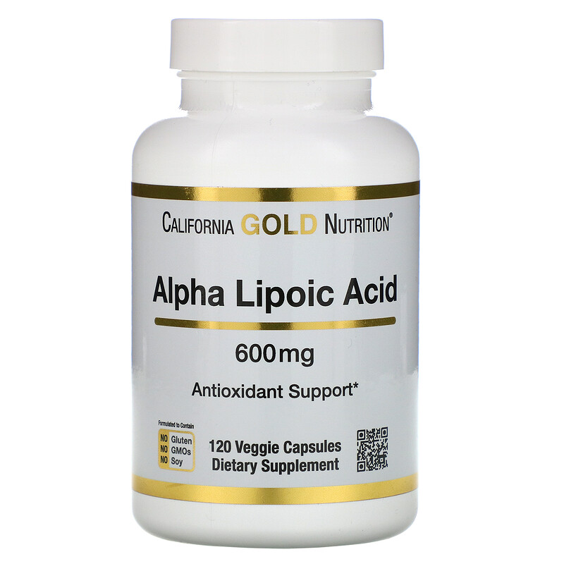 California Gold Nutrition, Alpha Lipoic Acid, 600 mg, 120 Veggie
