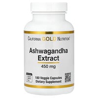 California Gold Nutrition, Ashwagandha, 450 mg, 180 vegetarische capsules