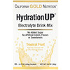 California Gold Nutrition, HydrationUP, mezcla para preparar bebidas con electrolitos, frutas tropicales, 20 paquetes, 4,8 g (0,17 oz) cada uno