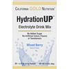 California Gold Nutrition, HydrationUP, mezcla para preparar bebidas con electrolitos, mezcla de bayas, 20 paquetes, 4,7 g (0,17 oz) cada uno