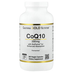 Коензим Q10 з екстрактом чорного перцю Bioperine®, 360 вегетаріанських капсул