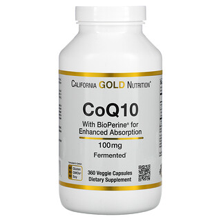 California Gold Nutrition, CoQ10 au BioPerine, Qualité USP, 100 mg, 360 capsules végétariennes
