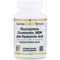 Glucosamine Chondroitin, MSM plus Hyaluronic Acid, 60 Veggie Capsules - изображение