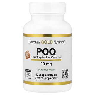 California Gold Nutrition, PQQ, 20 mg, 90 vegetarische softgels