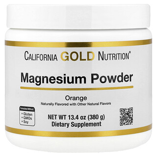 California Gold Nutrition, Napitak od magnezijevog praha, naranča, 380 g