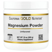 California Gold Nutrition, Magnesium Powder Beverage, Unflavored, 10 oz (283 g)