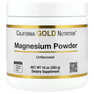 California Gold Nutrition, Magnesium Powder Beverage, Magnesium-Getränkepulver, geschmacksneutral, 283 g (10 oz.)