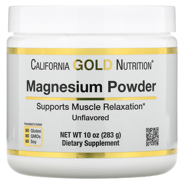 California Gold Nutrition‏, Magnesium Powder Beverage, Unflavored, 10 oz (283 g)