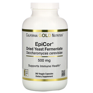 California Gold Nutrition, EpiCor, Fermentado de Levedura Seca, 500 mg, 360 Cápsulas Vegetais