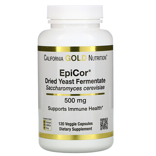California Gold Nutrition, EpiCor, Fermentado de Levedura Seca, 500 mg, 120 Cápsulas Vegetais