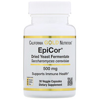 EpiCor, Dried Yeast Fermentate, 500 mg, 30 Veggie Capsules - изображение