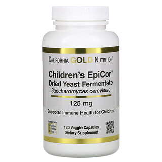 California Gold Nutrition, 子ども用EpiCor（エピコール）、125mg、ベジカプセル120粒