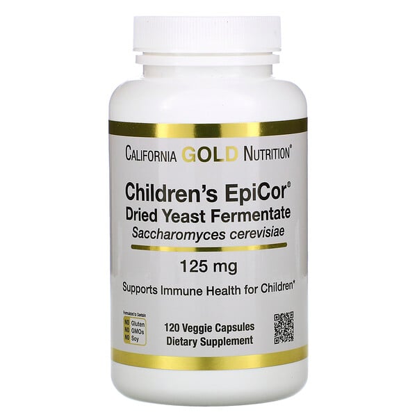 California Gold Nutrition, 어린이용 Epicor, 125mg, 식물성 캡슐 120정