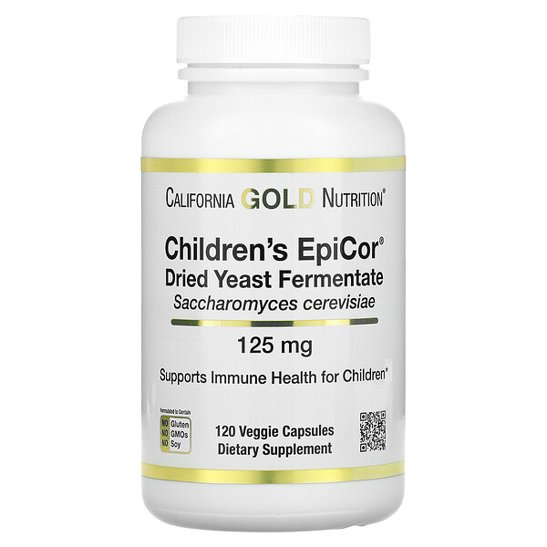 California Gold Nutrition, 子ども用EpiCor（エピコール）、125mg、ベジカプセル120粒