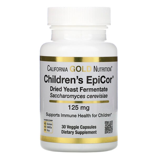 California Gold Nutrition, EpiCor für Kinder, 125 mg, 30 pflanzliche Kapseln