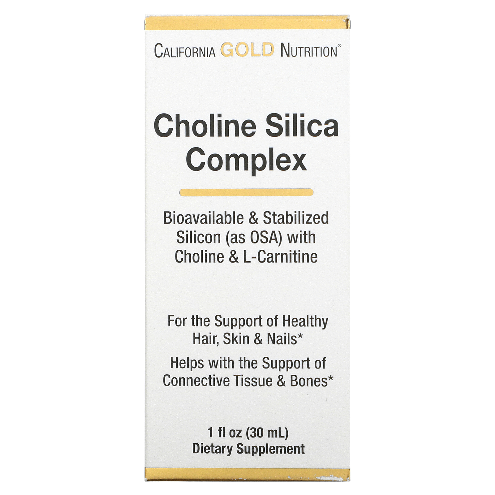 California Gold Nutrition, Choline Silica Complex, 1 fl oz (30 ml)