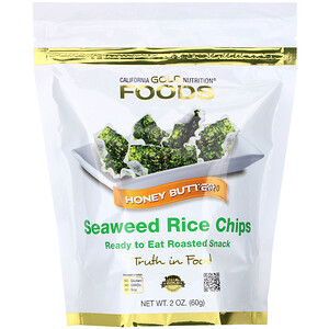 Отзывы о California Gold Nutrition, Seaweed Rice Chips, Honey Butter, 2 oz (60 g)