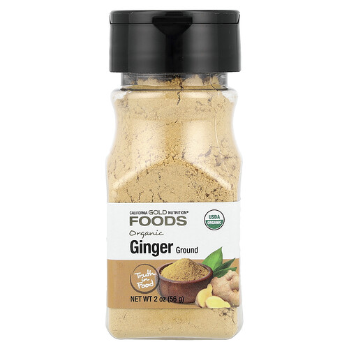 California Gold Nutrition, Foods, Organic Ginger, Ground, 2 oz (56 g)