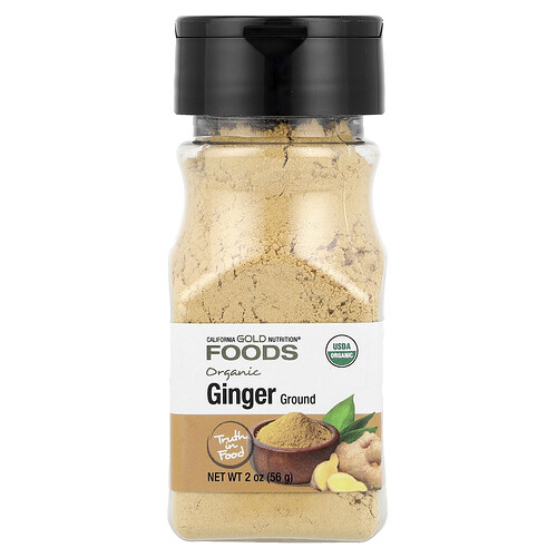 California Gold Nutrition, Foods, Organic Ginger, Bio-Ingwer, gemahlen, 56 g (2 oz.)