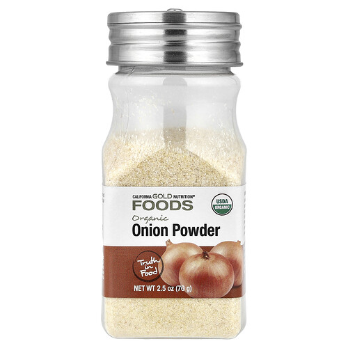 California Gold Nutrition, FOODS, Organic Onion Powder, Bio-Zwiebelpulver, 70 g (2,5 oz.)