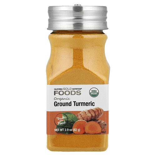 California Gold Nutrition, Foods, Organic Turmeric, Bio-Kurkuma, gemahlen, 82 g (2,9 oz.)