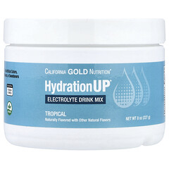 HydrationUP®, суміш для приготування електролітів із кальцієм, калієм, вітамінами C та E, тропічний, 227 г