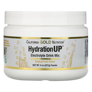 California Gold Nutrition, HydrationUP，電解質飲品混合粉劑，熱帶水果，8 盎司（227 克）