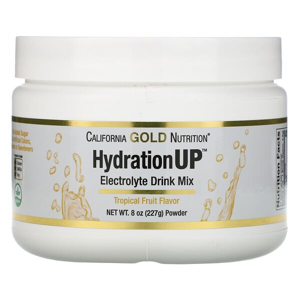 California Gold Nutrition, HydrationUP, Electrolyte Drink Mix Powder, Tropical Fruit, 8 oz (227 g)
