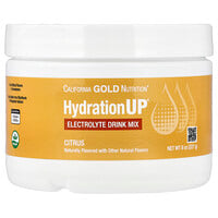 California Gold Nutrition, HydrationUP®，含钙、钾、维生素 C 和维生素 E 的电解质混合饮品，柑橘味，8 盎司（227 克）