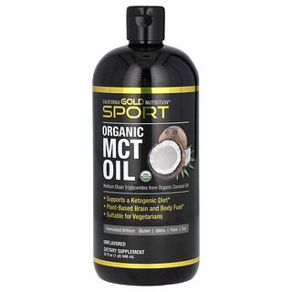 California Gold Nutrition, Sport, biologische MCT-olie, 946 ml