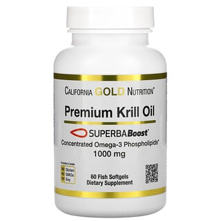 California Gold Nutrition, SUPERBABABoost® 優質磷蝦油，1000 毫克，60 粒軟膠囊。