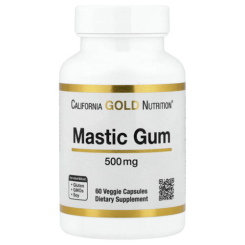 California Gold Nutrition, Mastic Gum, Mastix, 500 mg, 60 vegetarische Kapseln