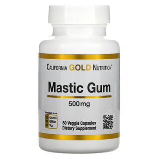 California Gold Nutrition, Goma de Mástique, 500 mg, 60 Cápsulas Vegetais