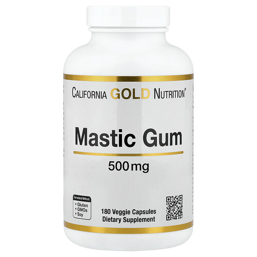 California Gold Nutrition, Mastic Gum, Mastix, 500 mg, 180 vegetarische Kapseln