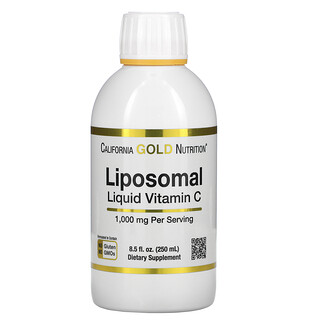 California Gold Nutrition, Vitamina C liposomal líquida, Sin sabor, 1000 mg, 250 ml (8,5 oz. líq.)