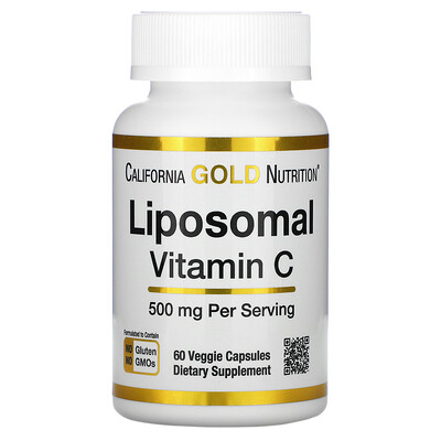 California Gold Nutrition липосомальный витамин C, 500 мг в 1 порции, 60 растительных капсул
