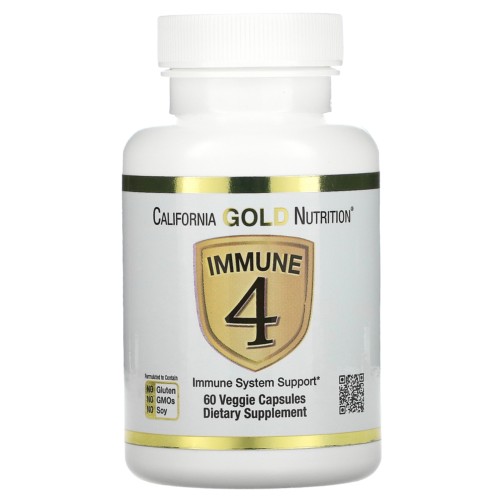 California Gold Nutrition Immune4 イミューン4 病気に負けない体づくりをサポート ベジカプセル60粒 Iherb